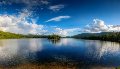 Obraz premium lake and sky