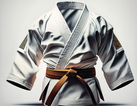 karate gi martial arts uniform white karate suit dojo training uniform white background image