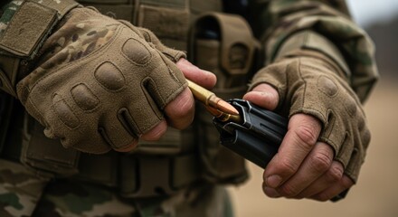 Soldier loading a magazine (2)