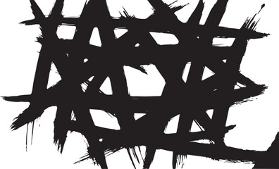 Abstract black and white brushstroke texture grunge background creative illustration