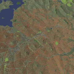 3D illustration of city and urban in Kampala Uganda