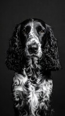 Black and white dog portrait (2)