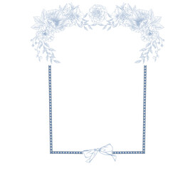 frame with flowers