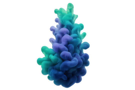 Colorful smoke cloud swirling on transparent background - Powered by Adobe