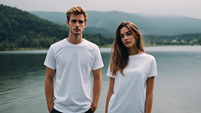 young couple on the beach