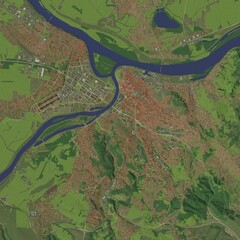 3D illustration of city and urban in Belgrade Serbia