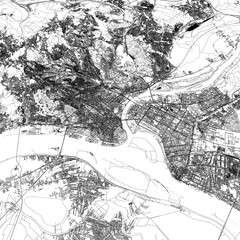 Obraz premium 3D illustration of city and urban in Belgrade Serbia