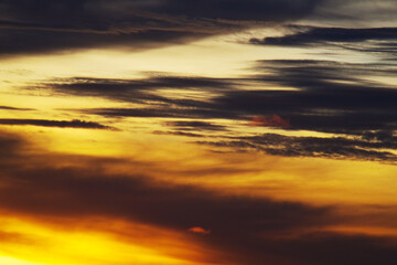 Fototapeta premium Close up shot of beautiful sky in the evening