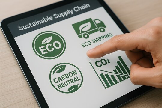 Sustainability Supply Chain on Tablet