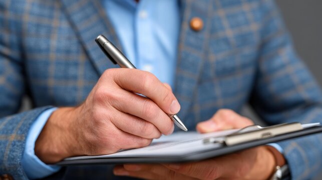 A businessman finalizes a deal by signing an electronic document, showcasing the ease of digital signatures in business.