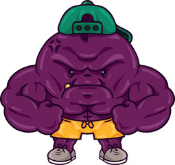 CHARACTER AÇAÍ BOY MUSCULAR MONSTER - CAP, SHORTS AND SNEAKERS