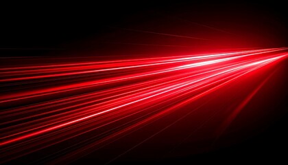 Abstract red light streaks against black background