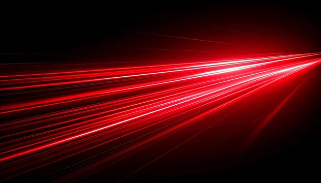 Abstract red light streaks against black background