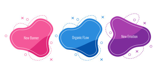 Abstract fluid shape graphic elements for web design