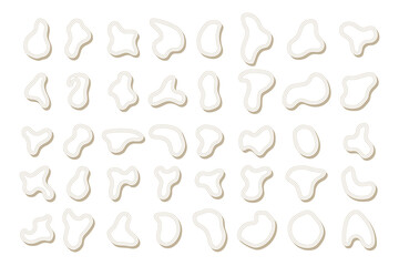 Abstract line shape cartoon icon illustration