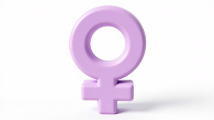 3D Render of a Purple Female Symbol Isolated on White Background