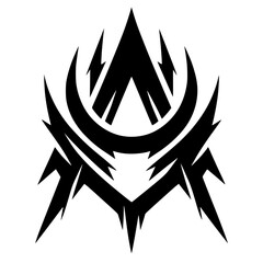 Horror letter A silhouette