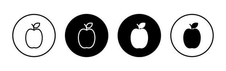 Apple icon symbol for apps and websites. Apple sign and symbols for web design.