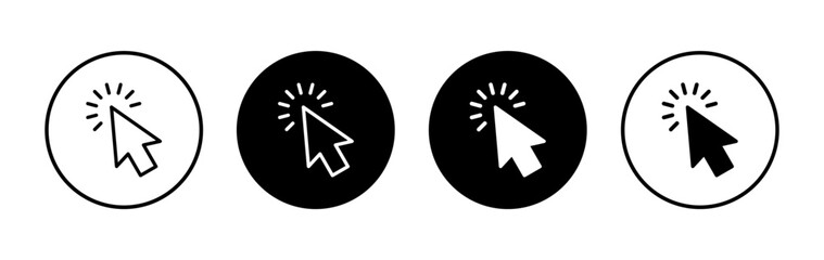 Click icon symbol for apps and websites. pointer arrow sign and symbol. cursor icon