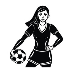 Female Soccer Player Silhouette