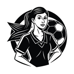 Female Soccer Player Silhouette
