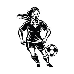 Female Soccer Player Silhouette