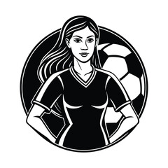 Female Soccer Player Silhouette