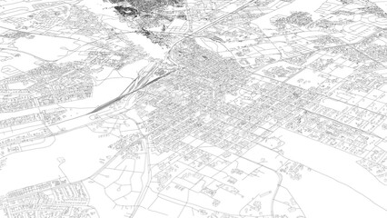 3D illustration of city and urban in Harare Zimbabwe