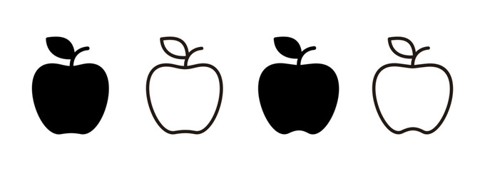 Apple icon logo design. Apple sign and symbols for web design.
