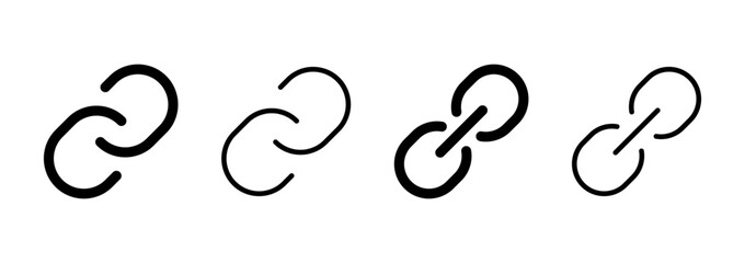 Link icon logo design. Hyperlink chain sign and symbol