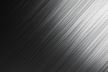 Fototapeta premium Brushed Metal Texture Diagonal Lines Steel Gradient Silver Industrial Surface Design