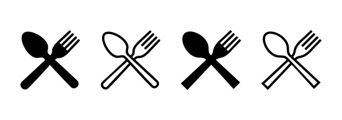 spoon and fork icon logo design. spoon, fork and knife icon vector. restaurant sign and symbol