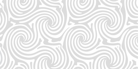 Abstract seamless pattern with light gray swirls and wavy lines. Vector background.
