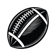 Football Silhouette Vector Art