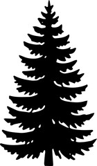 Obraz premium Tree Silhouette A Classic Evergreen Image of Beauty