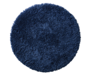 Deep navy blue circular rug