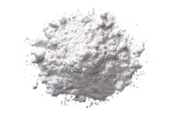 Pile of white flour, high-angle view