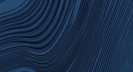 Abstract Blue Wavy Lines Background, Geometric Pattern, Modern Minimalist Design