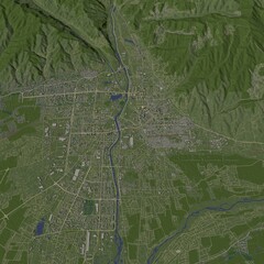 3D illustration of city and urban in Dushanbe Tajikistan