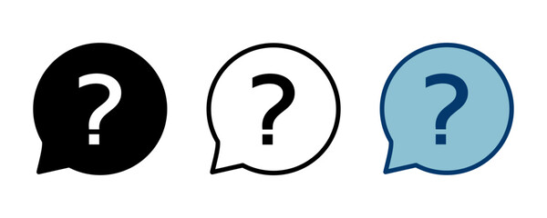 Question Icon vector isolated on white background. Question mark sign. help icon. Faq