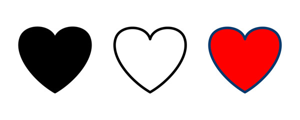 Heart icon vector isolated on white background. Heart vector icon. Like icon vector. Love