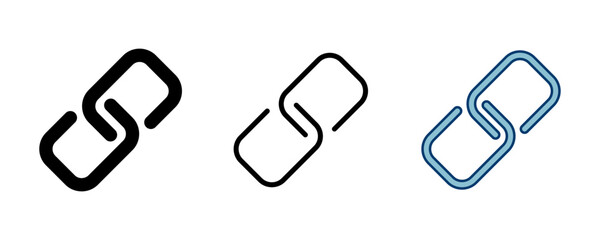 External link symbol icon vector. Link icon isolated on white background. Link vector icon. Hyperlink chain symbol