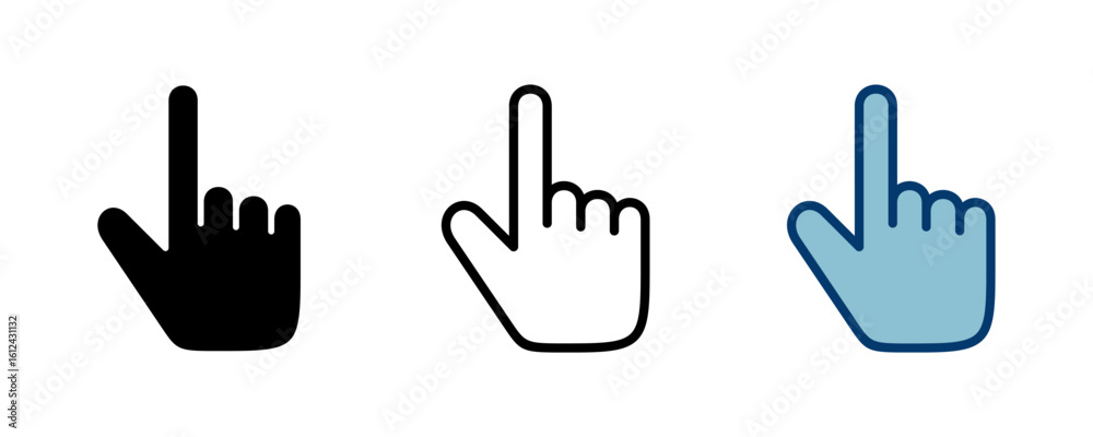 Poster hand click icon vector isolated on white background. pointer icon vector. hand cursor icon vector