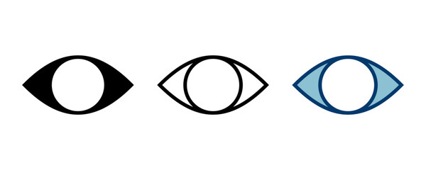Eye icon vector isolated on white background. Look and Vision icon. Eye vector icon