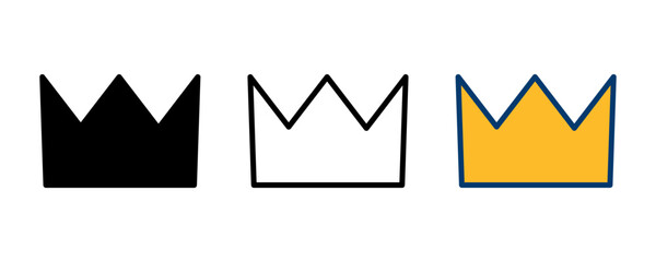 Crown Icon vector isolated on white background. Crown symbol. Crown vector icon
