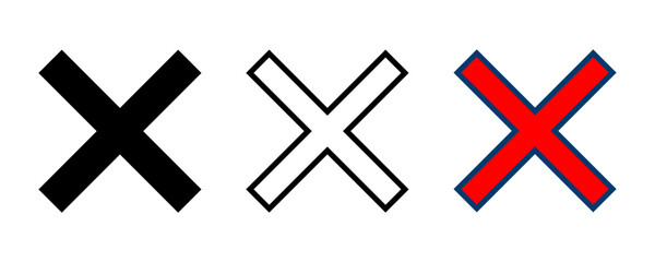 Obraz premium Close icon vector isolated on white background. Delete icon. remove, cancel, exit symbol