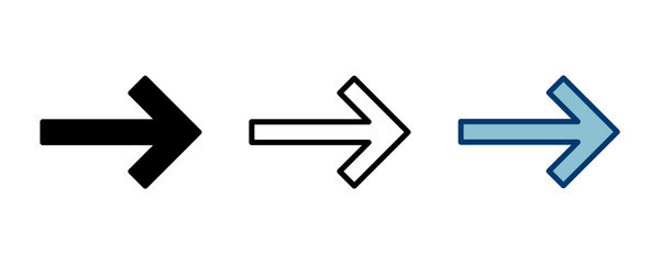 Arrow icon vector isolated on white background. Arrow symbol. Arrow vector icon