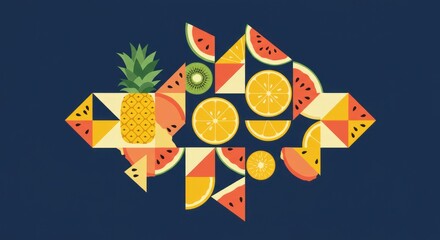 Colorful fruit graphic design
