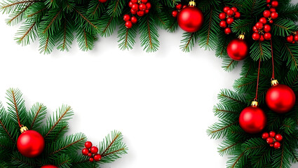 christmas tree branches and decorations