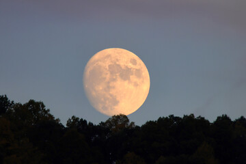 Full moon over North Carolina mountains.  © Mark